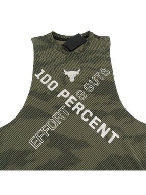 Under Armour Project Rock 100% Effort & Guts Tank Top Men's Size Large Green NEW